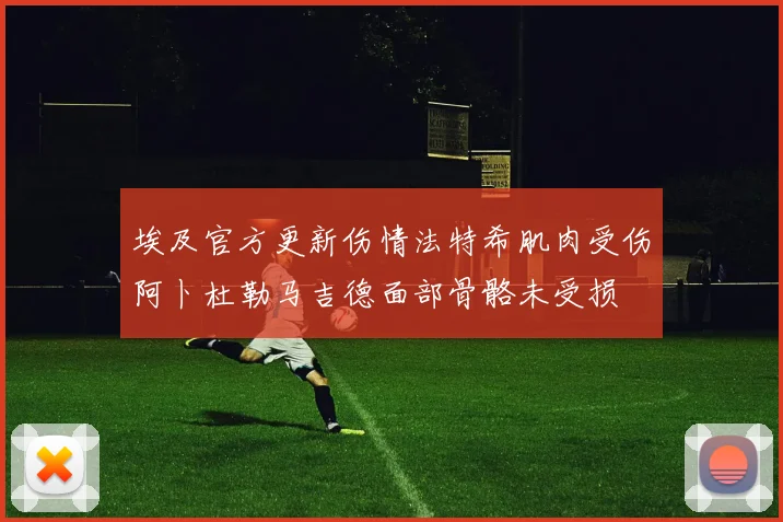 埃及官方更新伤情法特希肌肉受伤阿卜杜勒马吉德面部骨骼未受损